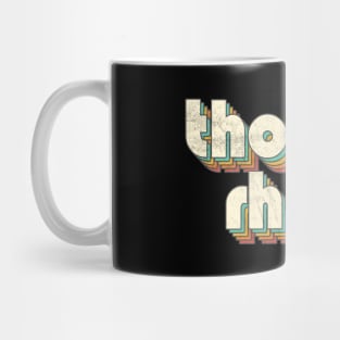 Retro Vintage Rainbow Thomas Letters Distressed Style Mug